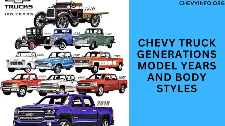 chevy truck generations model years and body styles